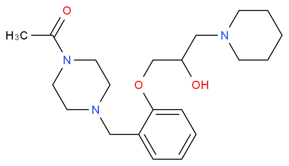 1-{2-[(4-acetylpiperazin-1-yl)methyl]phenoxy}-3-piperidin-1-ylpropan-2-ol_Molecular_structure_CAS_)