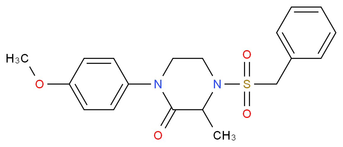4-(benzylsulfonyl)-1-(4-methoxyphenyl)-3-methyl-2-piperazinone_Molecular_structure_CAS_)