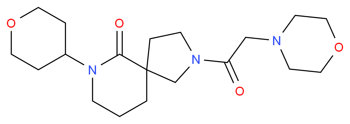 2-(morpholin-4-ylacetyl)-7-(tetrahydro-2H-pyran-4-yl)-2,7-diazaspiro[4.5]decan-6-one_Molecular_structure_CAS_)