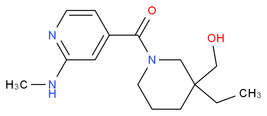 {3-ethyl-1-[2-(methylamino)isonicotinoyl]piperidin-3-yl}methanol_Molecular_structure_CAS_)