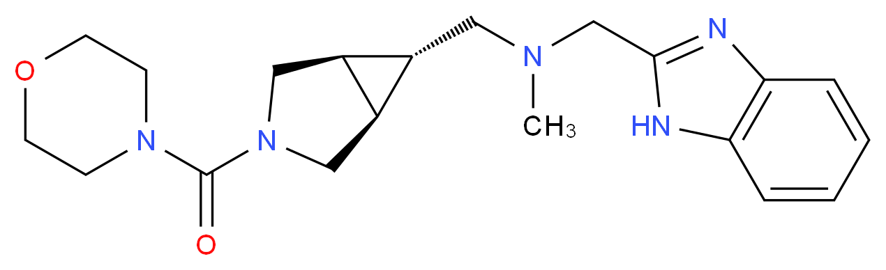 (1H-benzimidazol-2-ylmethyl)methyl{[(1R*,5S*,6r)-3-(morpholin-4-ylcarbonyl)-3-azabicyclo[3.1.0]hex-6-yl]methyl}amine_Molecular_structure_CAS_)