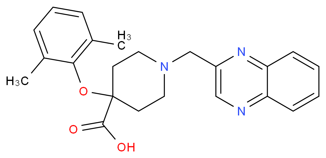 4-(2,6-dimethylphenoxy)-1-(quinoxalin-2-ylmethyl)piperidine-4-carboxylic acid_Molecular_structure_CAS_)