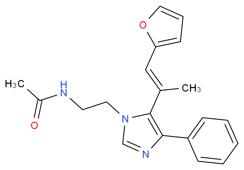 N-(2-{5-[(E)-2-(2-furyl)-1-methylvinyl]-4-phenyl-1H-imidazol-1-yl}ethyl)acetamide_Molecular_structure_CAS_)