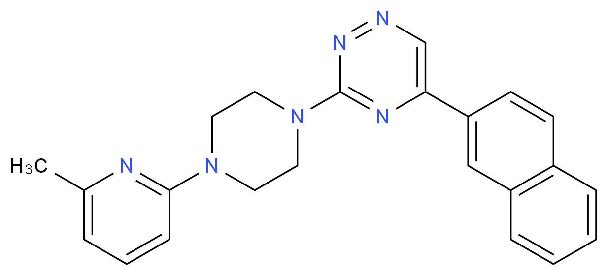 3-[4-(6-methyl-2-pyridinyl)-1-piperazinyl]-5-(2-naphthyl)-1,2,4-triazine_Molecular_structure_CAS_)