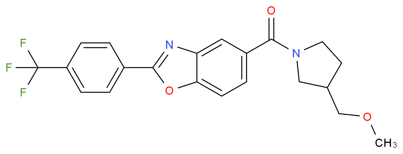 5-{[3-(methoxymethyl)-1-pyrrolidinyl]carbonyl}-2-[4-(trifluoromethyl)phenyl]-1,3-benzoxazole_Molecular_structure_CAS_)