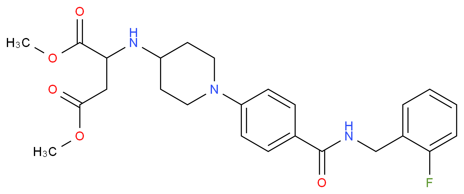 dimethyl N-[1-(4-{[(2-fluorobenzyl)amino]carbonyl}phenyl)-4-piperidinyl]aspartate_Molecular_structure_CAS_)
