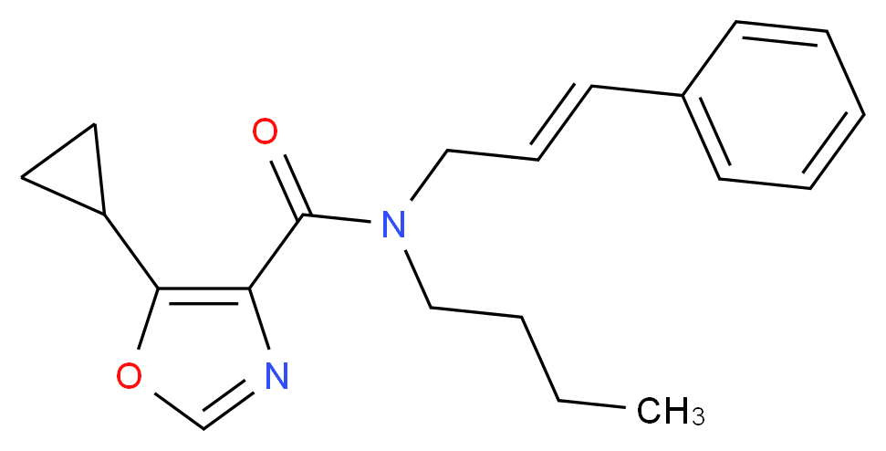 N-butyl-5-cyclopropyl-N-[(2E)-3-phenylprop-2-en-1-yl]-1,3-oxazole-4-carboxamide_Molecular_structure_CAS_)