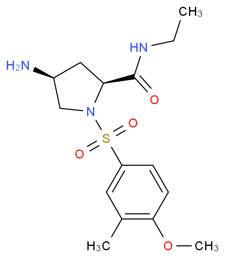(4S)-4-amino-N-ethyl-1-[(4-methoxy-3-methylphenyl)sulfonyl]-L-prolinamide_Molecular_structure_CAS_)