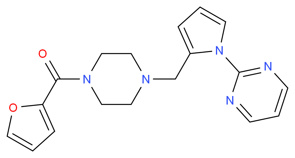 2-(2-{[4-(2-furoyl)-1-piperazinyl]methyl}-1H-pyrrol-1-yl)pyrimidine_Molecular_structure_CAS_)