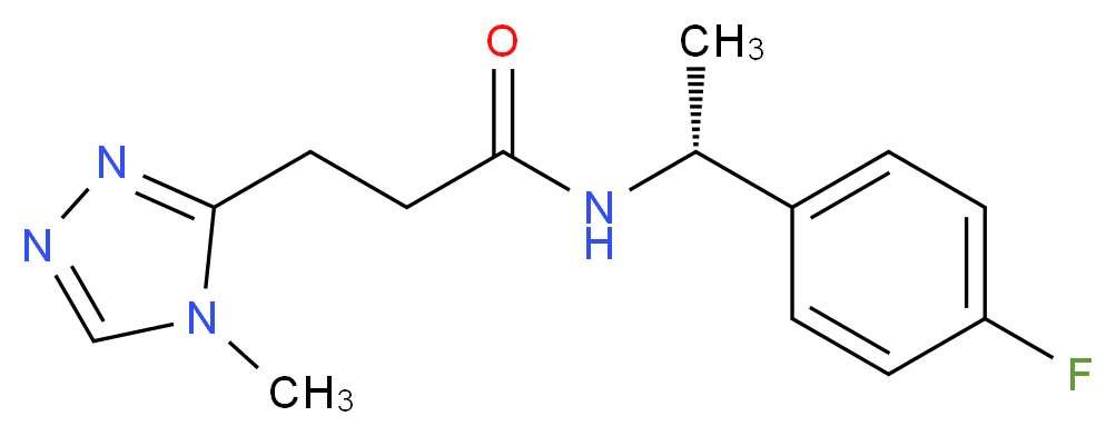 N-[(1R)-1-(4-fluorophenyl)ethyl]-3-(4-methyl-4H-1,2,4-triazol-3-yl)propanamide_Molecular_structure_CAS_)