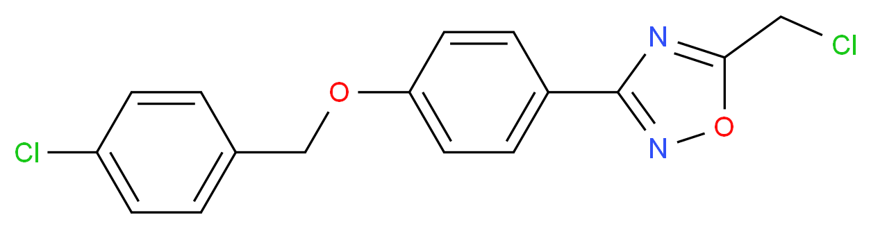 3-{4-[(4-chlorobenzyl)oxy]phenyl}-5-(chloromethyl)-1,2,4-oxadiazole_Molecular_structure_CAS_)