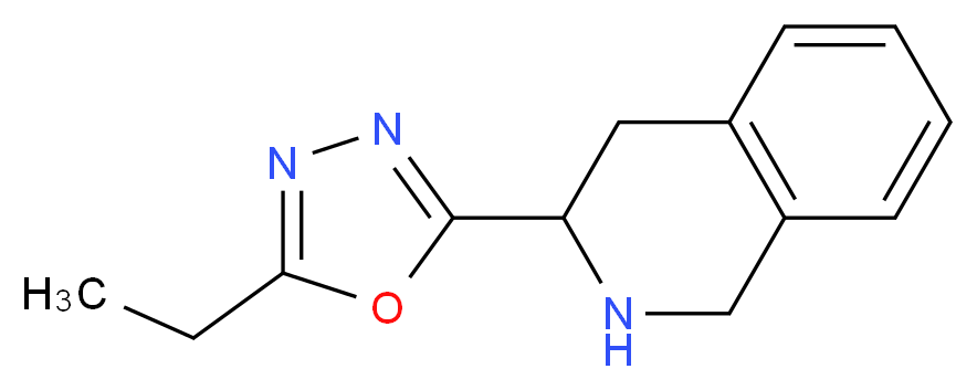 2-ethyl-5-(1,2,3,4-tetrahydroisoquinolin-3-yl)-1,3,4-oxadiazole_Molecular_structure_CAS_)
