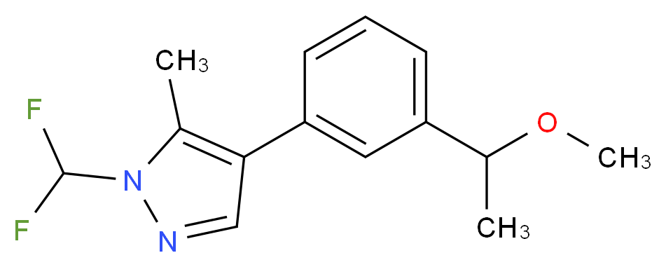 1-(difluoromethyl)-4-[3-(1-methoxyethyl)phenyl]-5-methyl-1H-pyrazole_Molecular_structure_CAS_)