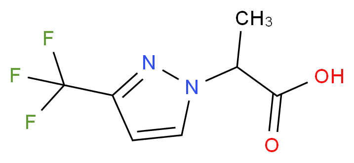 2-[3-(trifluoromethyl)-1H-pyrazol-1-yl]propanoic acid_Molecular_structure_CAS_)