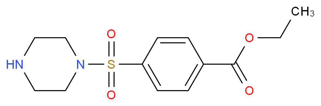 4-(Piperazine-1-sulfonyl)-benzoic acid ethyl ester_Molecular_structure_CAS_)