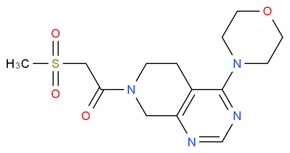 7-[(methylsulfonyl)acetyl]-4-morpholin-4-yl-5,6,7,8-tetrahydropyrido[3,4-d]pyrimidine_Molecular_structure_CAS_)