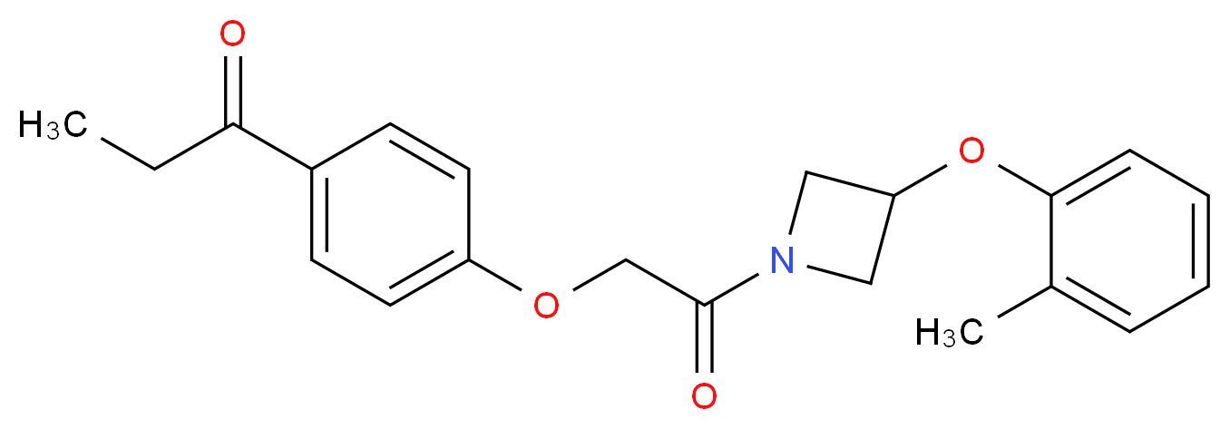 1-(4-{2-[3-(2-methylphenoxy)-1-azetidinyl]-2-oxoethoxy}phenyl)-1-propanone_Molecular_structure_CAS_)