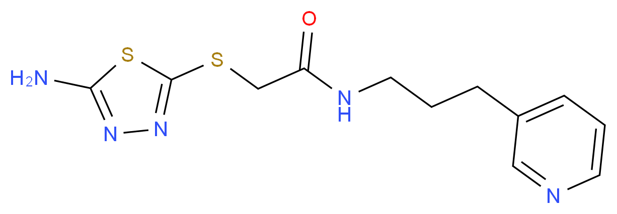 2-[(5-amino-1,3,4-thiadiazol-2-yl)thio]-N-(3-pyridin-3-ylpropyl)acetamide_Molecular_structure_CAS_)