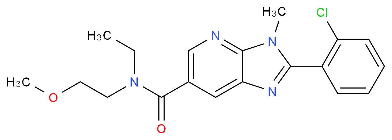 2-(2-chlorophenyl)-N-ethyl-N-(2-methoxyethyl)-3-methyl-3H-imidazo[4,5-b]pyridine-6-carboxamide_Molecular_structure_CAS_)