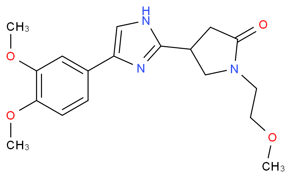 4-[4-(3,4-dimethoxyphenyl)-1H-imidazol-2-yl]-1-(2-methoxyethyl)-2-pyrrolidinone_Molecular_structure_CAS_)