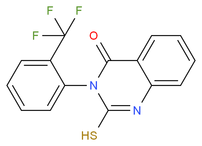 2-mercapto-3-[2-(trifluoromethyl)phenyl]quinazolin-4(3H)-one_Molecular_structure_CAS_)