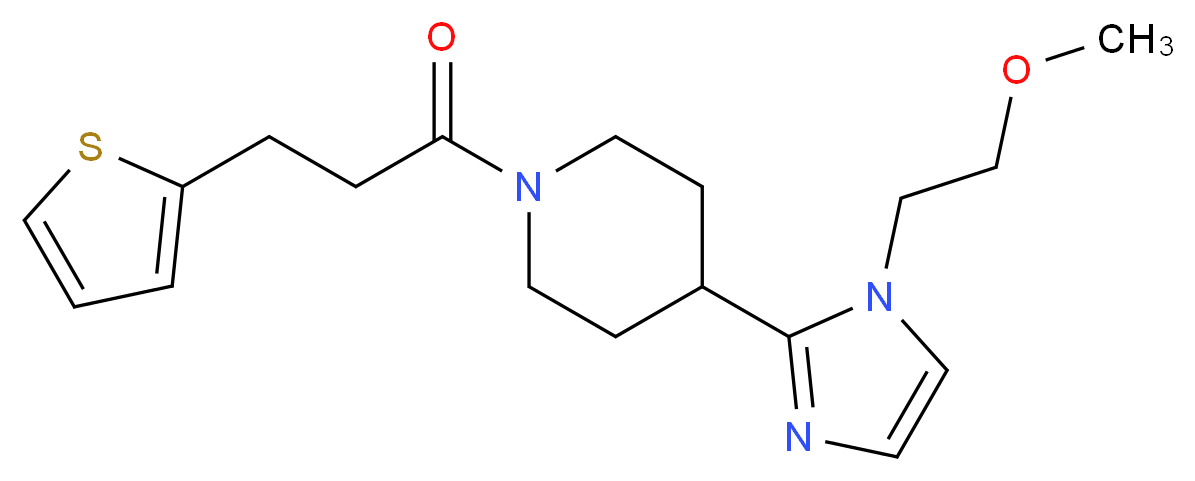 4-[1-(2-methoxyethyl)-1H-imidazol-2-yl]-1-[3-(2-thienyl)propanoyl]piperidine_Molecular_structure_CAS_)