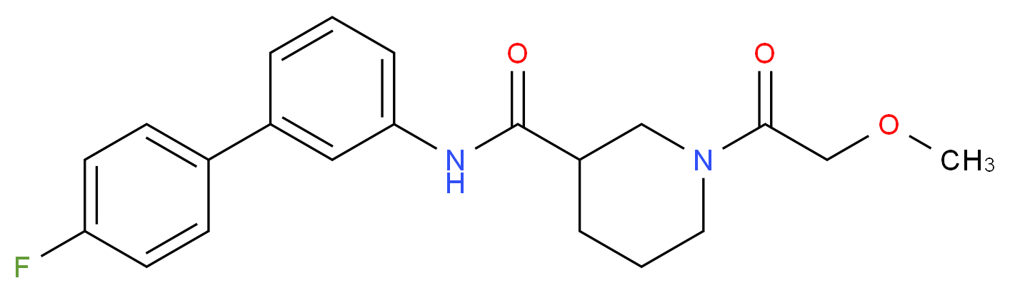 N-(4'-fluoro-3-biphenylyl)-1-(methoxyacetyl)-3-piperidinecarboxamide_Molecular_structure_CAS_)
