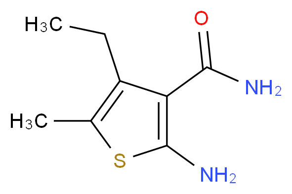 2-Amino-4-ethyl-5-methyl-3-thiophenecarboxamide_Molecular_structure_CAS_)
