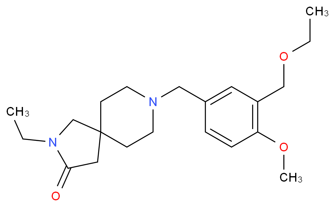 8-[3-(ethoxymethyl)-4-methoxybenzyl]-2-ethyl-2,8-diazaspiro[4.5]decan-3-one_Molecular_structure_CAS_)