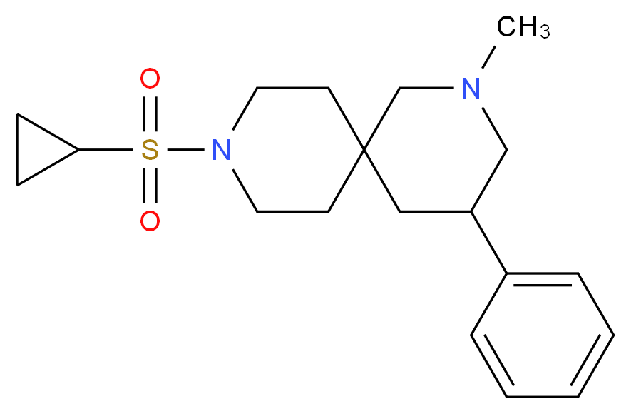 9-(cyclopropylsulfonyl)-2-methyl-4-phenyl-2,9-diazaspiro[5.5]undecane_Molecular_structure_CAS_)