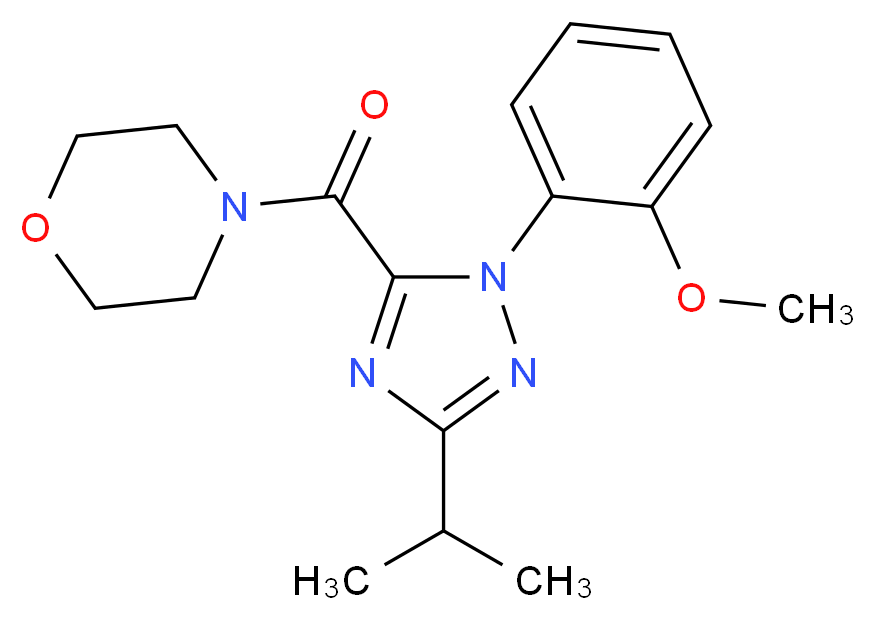 4-{[3-isopropyl-1-(2-methoxyphenyl)-1H-1,2,4-triazol-5-yl]carbonyl}morpholine_Molecular_structure_CAS_)