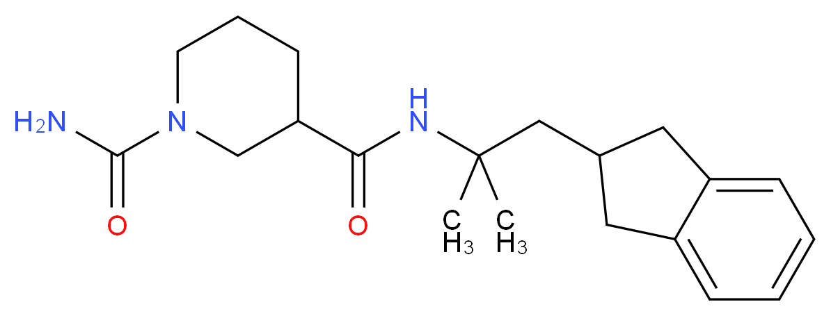 N~3~-[2-(2,3-dihydro-1H-inden-2-yl)-1,1-dimethylethyl]-1,3-piperidinedicarboxamide_Molecular_structure_CAS_)