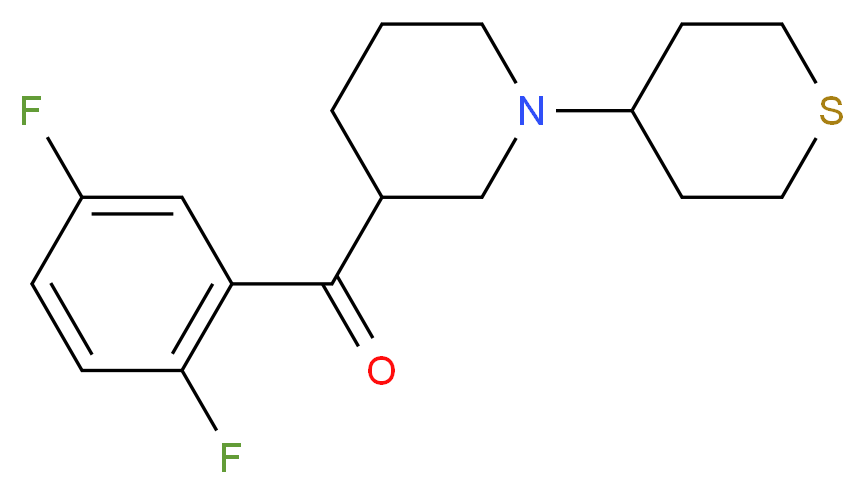(2,5-difluorophenyl)[1-(tetrahydro-2H-thiopyran-4-yl)-3-piperidinyl]methanone_Molecular_structure_CAS_)