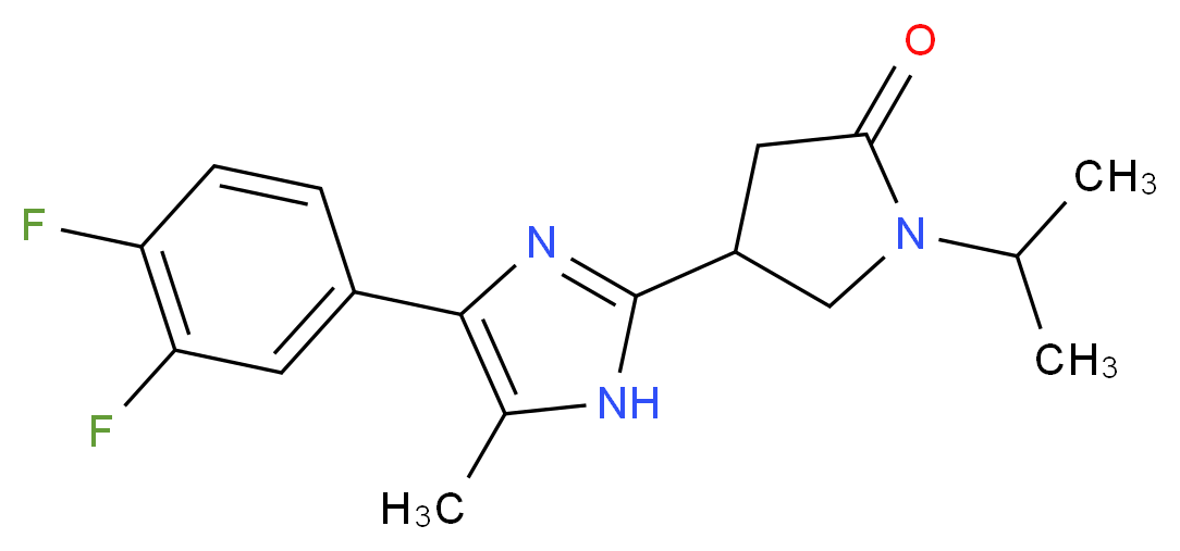 4-[4-(3,4-difluorophenyl)-5-methyl-1H-imidazol-2-yl]-1-isopropyl-2-pyrrolidinone_Molecular_structure_CAS_)