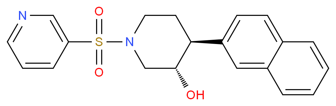(3S*,4S*)-4-(2-naphthyl)-1-(pyridin-3-ylsulfonyl)piperidin-3-ol_Molecular_structure_CAS_)