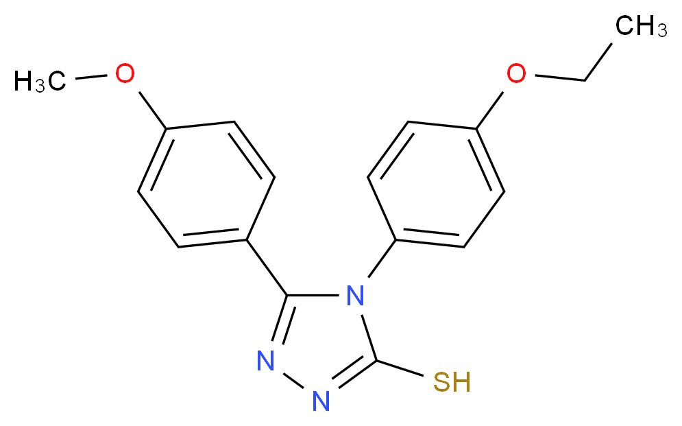 4-(4-ethoxyphenyl)-5-(4-methoxyphenyl)-4H-1,2,4-triazole-3-thiol_Molecular_structure_CAS_)