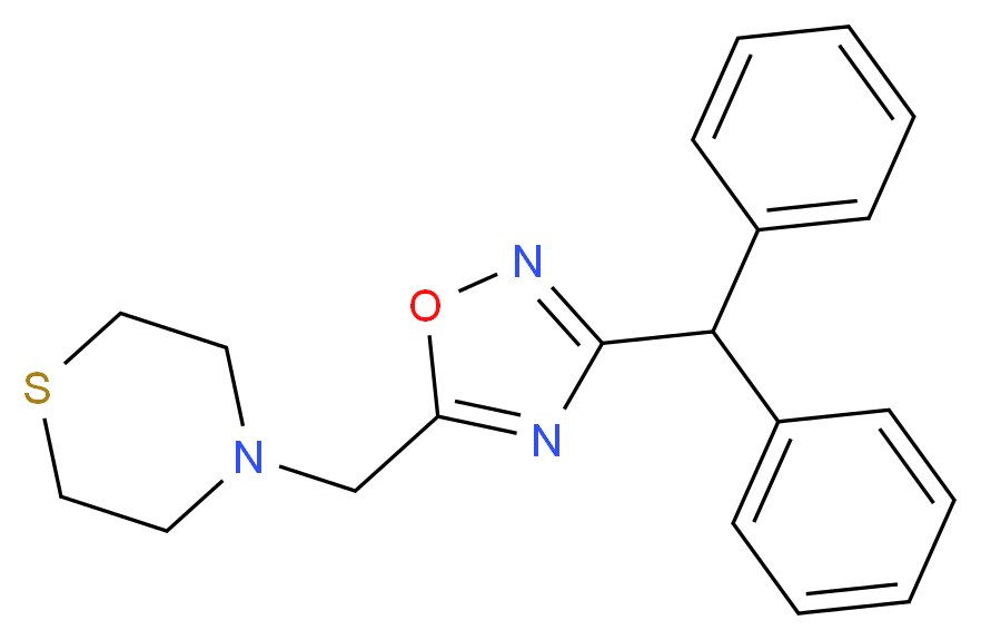 4-{[3-(diphenylmethyl)-1,2,4-oxadiazol-5-yl]methyl}thiomorpholine_Molecular_structure_CAS_)