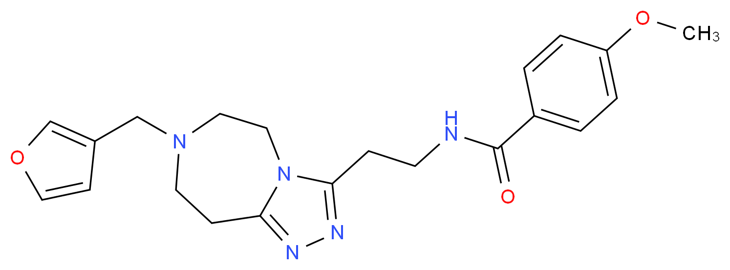 N-{2-[7-(3-furylmethyl)-6,7,8,9-tetrahydro-5H-[1,2,4]triazolo[4,3-d][1,4]diazepin-3-yl]ethyl}-4-methoxybenzamide_Molecular_structure_CAS_)