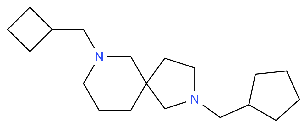 7-(cyclobutylmethyl)-2-(cyclopentylmethyl)-2,7-diazaspiro[4.5]decane_Molecular_structure_CAS_)