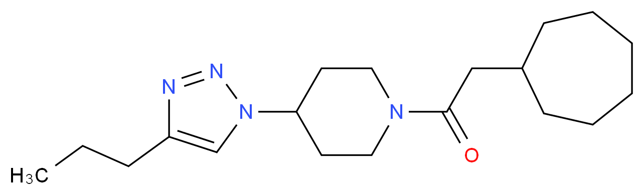 1-(cycloheptylacetyl)-4-(4-propyl-1H-1,2,3-triazol-1-yl)piperidine_Molecular_structure_CAS_)