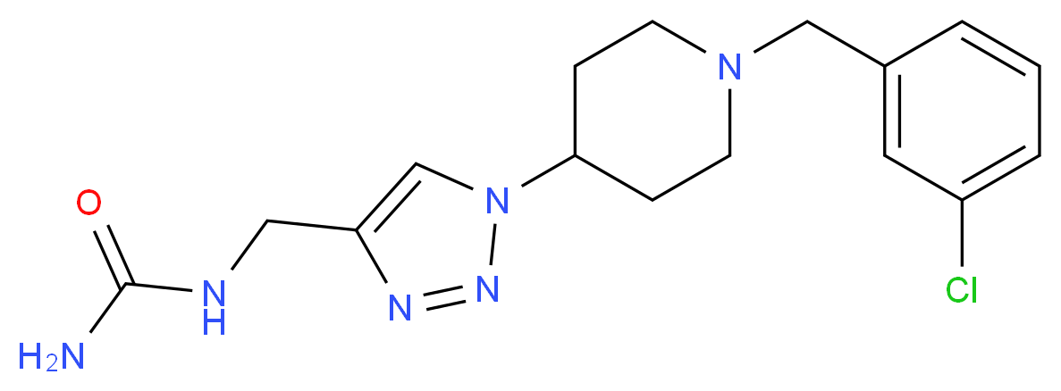 N-({1-[1-(3-chlorobenzyl)-4-piperidinyl]-1H-1,2,3-triazol-4-yl}methyl)urea_Molecular_structure_CAS_)