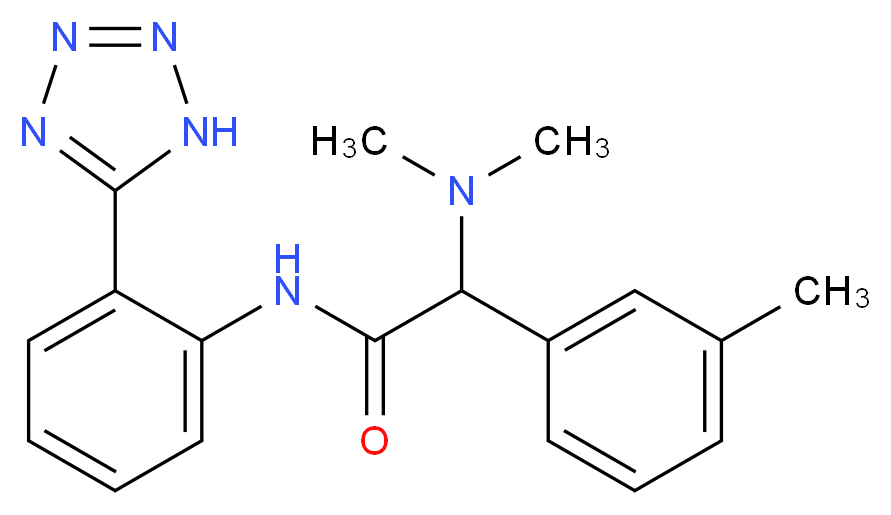 2-(dimethylamino)-2-(3-methylphenyl)-N-[2-(1H-tetrazol-5-yl)phenyl]acetamide_Molecular_structure_CAS_)