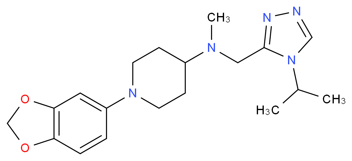 1-(1,3-benzodioxol-5-yl)-N-[(4-isopropyl-4H-1,2,4-triazol-3-yl)methyl]-N-methylpiperidin-4-amine_Molecular_structure_CAS_)