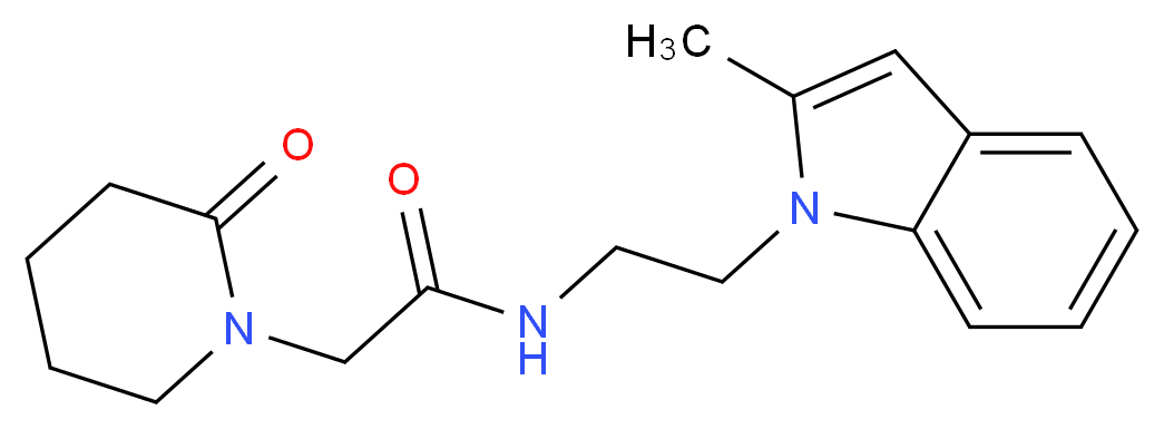 N-[2-(2-methyl-1H-indol-1-yl)ethyl]-2-(2-oxopiperidin-1-yl)acetamide_Molecular_structure_CAS_)