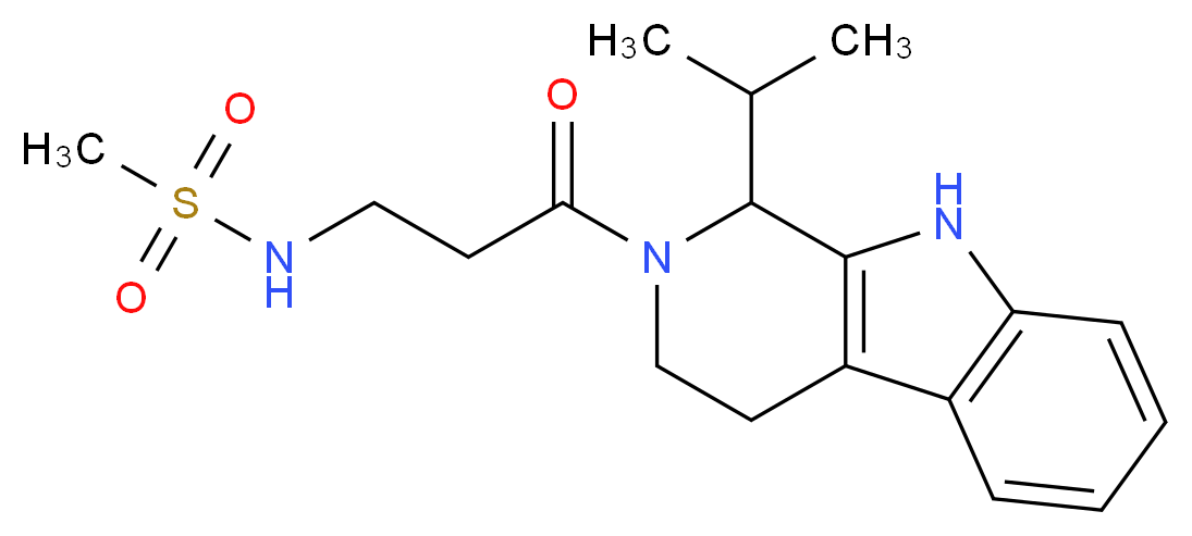 N-[3-(1-isopropyl-1,3,4,9-tetrahydro-2H-beta-carbolin-2-yl)-3-oxopropyl]methanesulfonamide_Molecular_structure_CAS_)