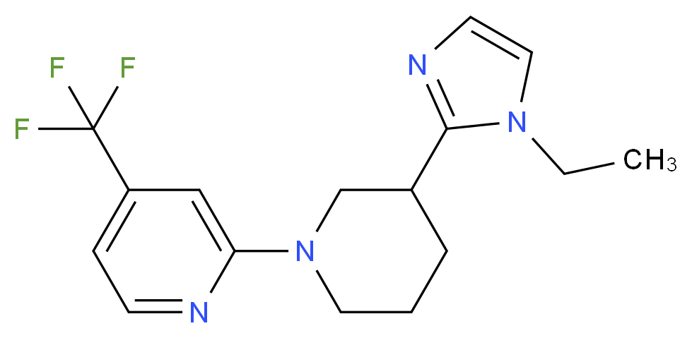 2-[3-(1-ethyl-1H-imidazol-2-yl)-1-piperidinyl]-4-(trifluoromethyl)pyridine_Molecular_structure_CAS_)