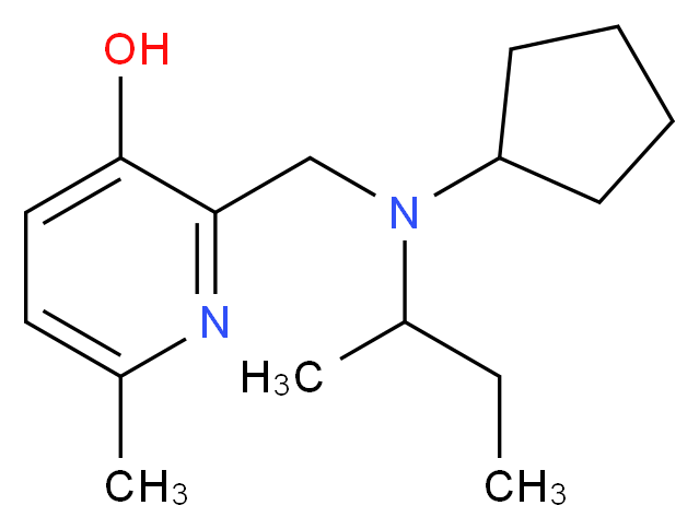 2-{[sec-butyl(cyclopentyl)amino]methyl}-6-methylpyridin-3-ol_Molecular_structure_CAS_)
