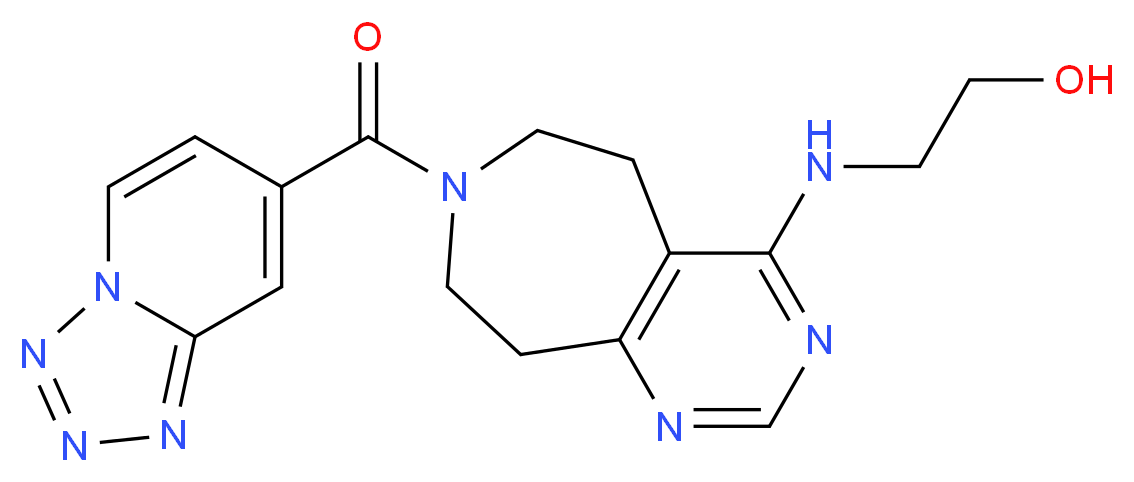 2-{[7-(tetrazolo[1,5-a]pyridin-7-ylcarbonyl)-6,7,8,9-tetrahydro-5H-pyrimido[4,5-d]azepin-4-yl]amino}ethanol_Molecular_structure_CAS_)