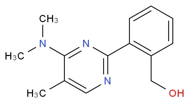 {2-[4-(dimethylamino)-5-methylpyrimidin-2-yl]phenyl}methanol_Molecular_structure_CAS_)