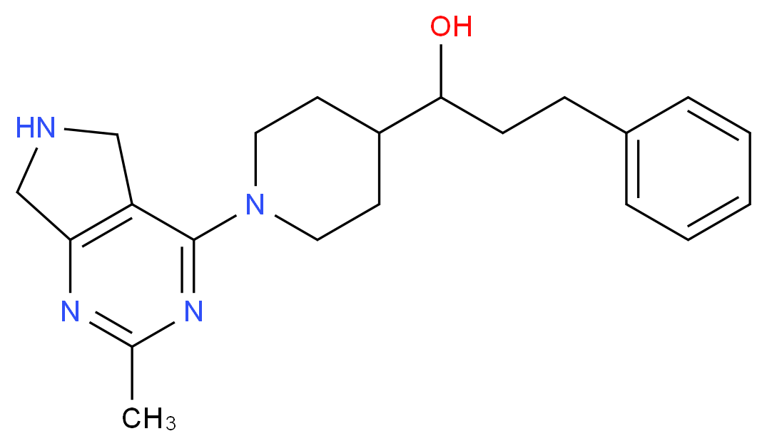 1-[1-(2-methyl-6,7-dihydro-5H-pyrrolo[3,4-d]pyrimidin-4-yl)-4-piperidinyl]-3-phenyl-1-propanol_Molecular_structure_CAS_)